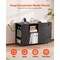 Black Wooden Rolling Office File Cabinet with Lockable Drawers and Adjustable Shelves Large Desktop Storage